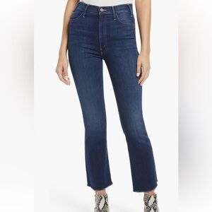 MOTHER The Hustler High Waist Ankle Fray Jeans
